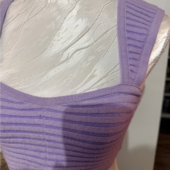 Wild Fable Ribbed Lavender Crop Top SZ S Sexy - Picture 2 of 5